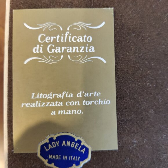 Hand Painted in Gold Lithograph imported from Italy - Picture 7 of 8